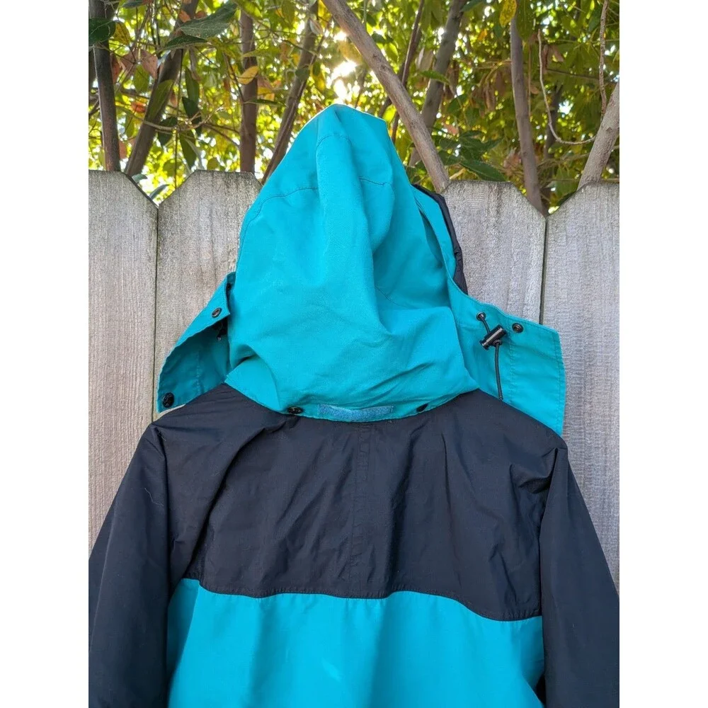 Vintage The North Face Jacket Gore Tex Colorblock Teal Black Large 90s Arapahoe